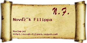 Novák Filippa névjegykártya
